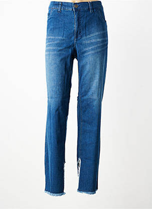 Jeans coupe droite stretch taille normale bleu SHEEGO femme