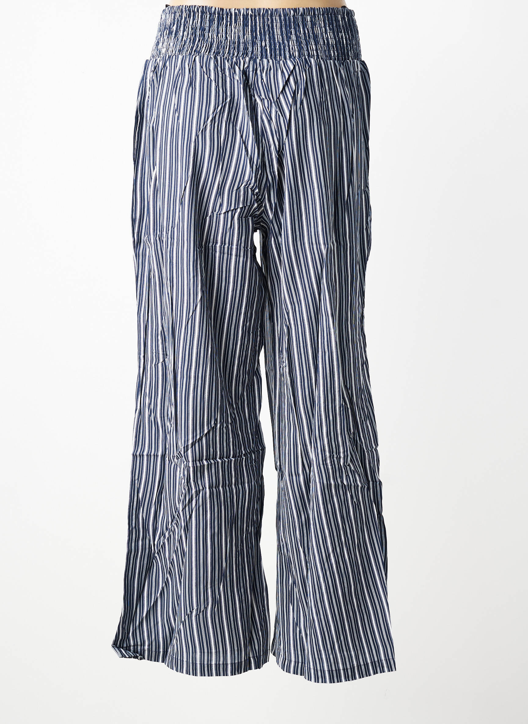 Pantalon droit tissage popeline taille normale bleu SHEEGO femme
