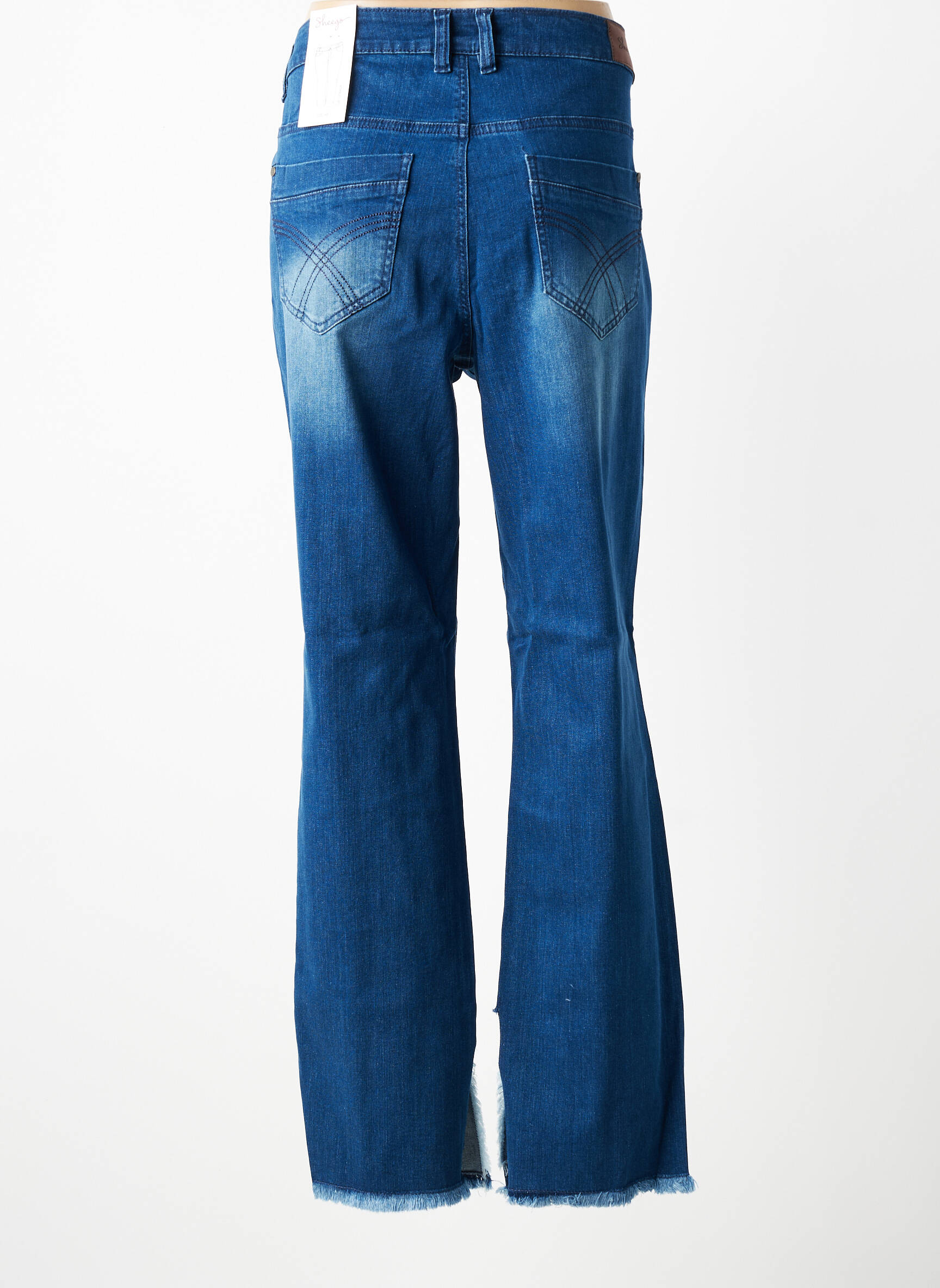 Jeans coupe droite stretch taille normale bleu SHEEGO femme