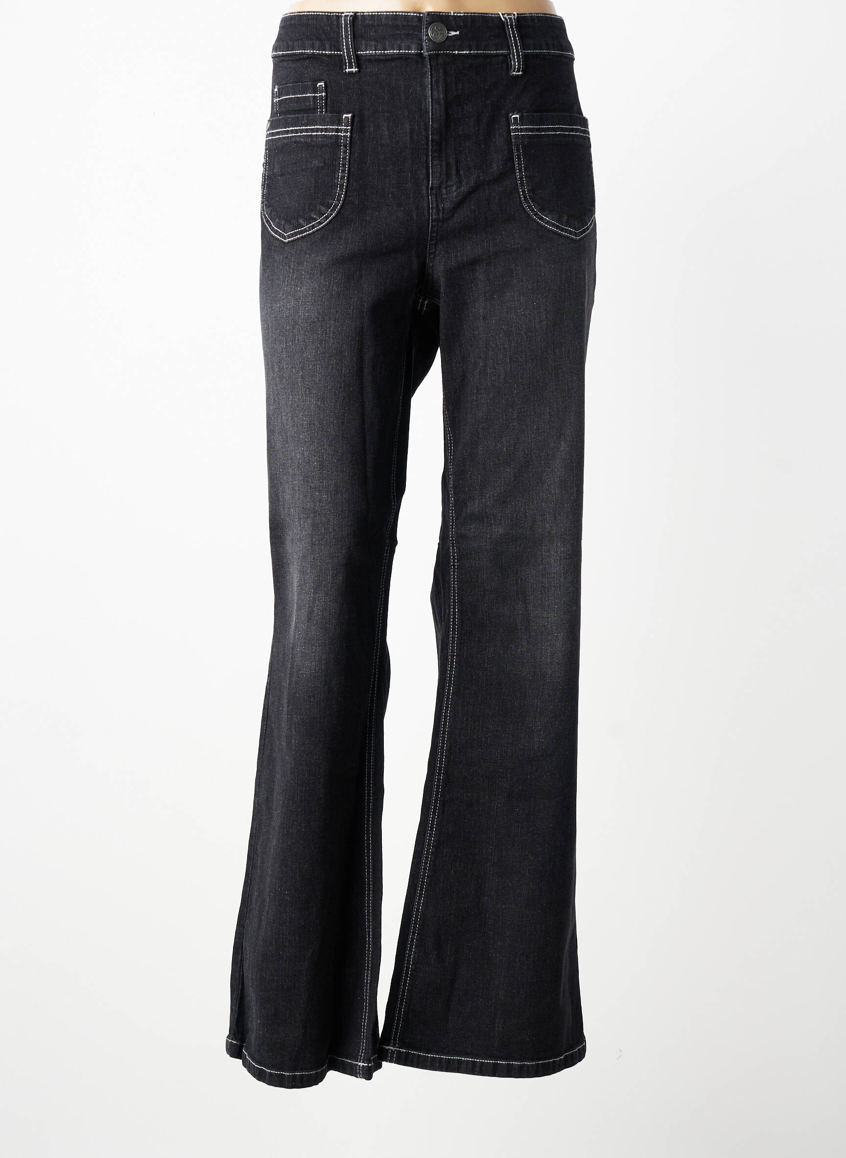 Jeans bootcut taille normale taille normale noir SHEEGO femme