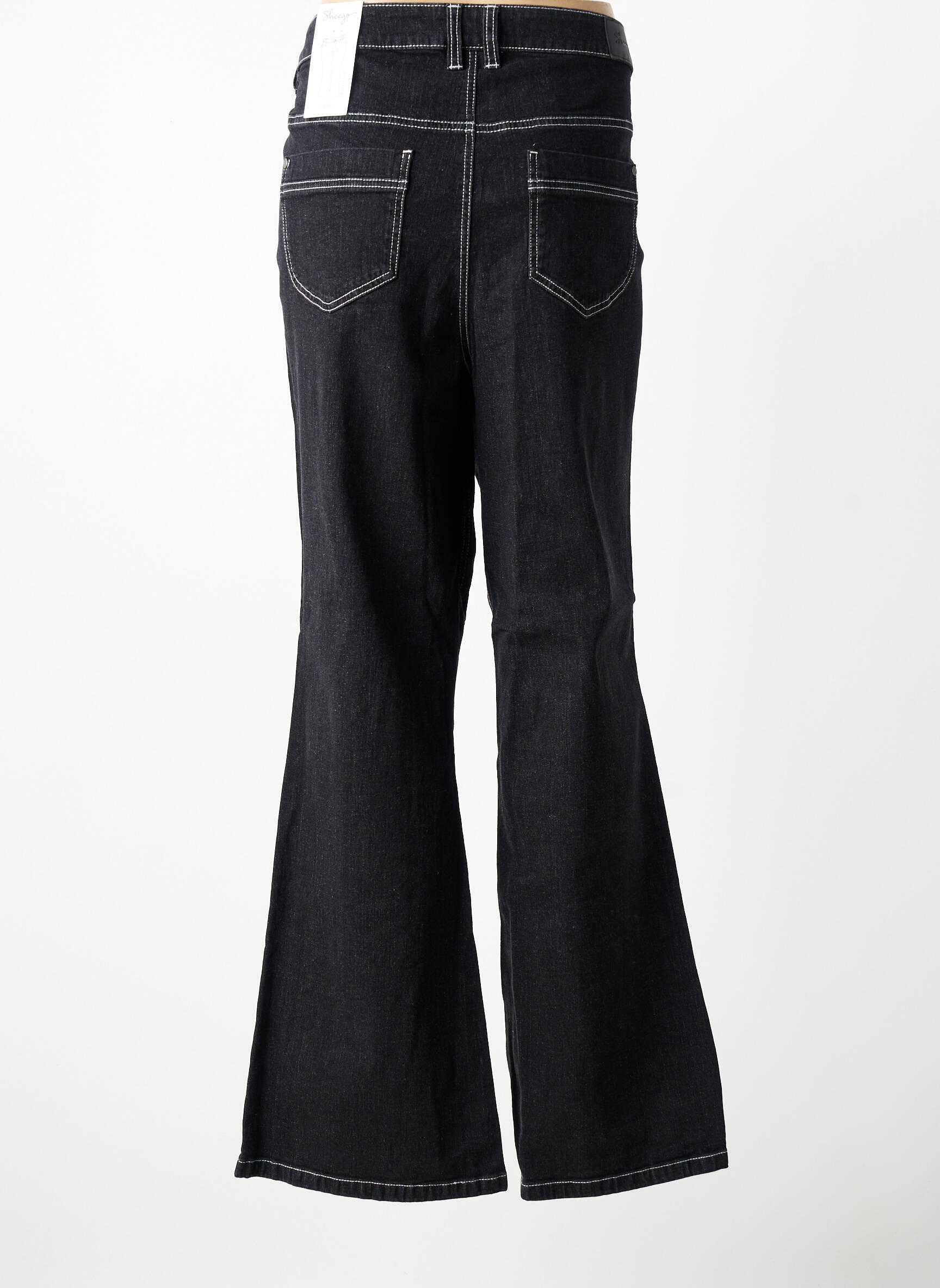 Jeans bootcut taille normale taille normale noir SHEEGO femme