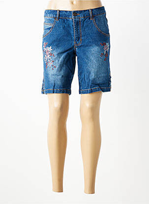 Short tissage denim taille normale bleu SHEEGO femme