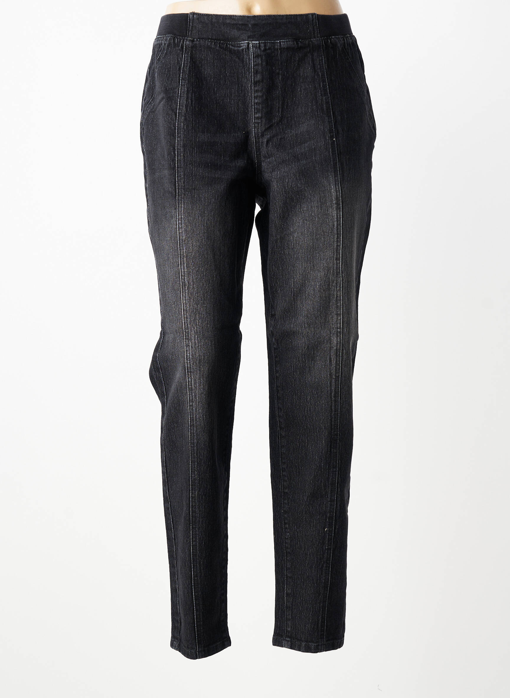 Jegging délavé taille normale noir SHEEGO femme