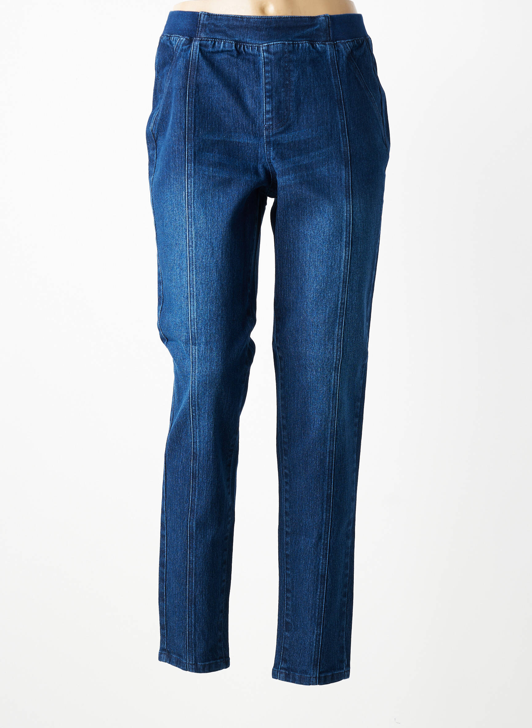 Jegging tissage brut taille normale bleu SHEEGO femme