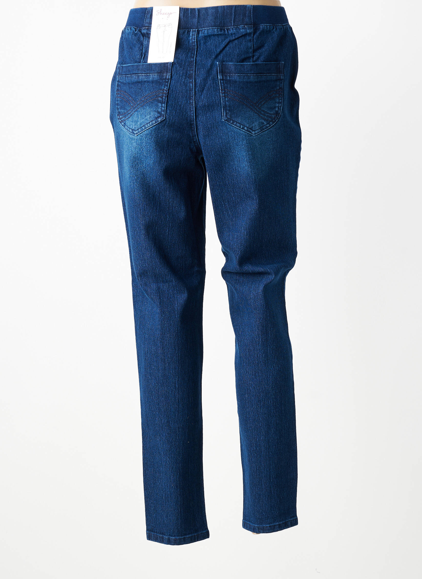Jegging tissage brut taille normale bleu SHEEGO femme