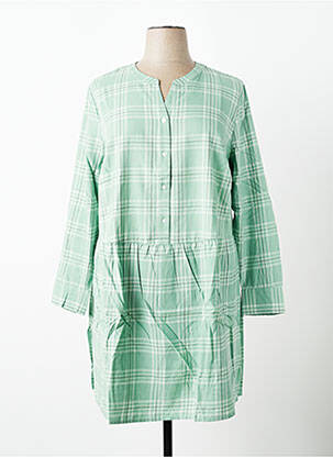 Robe mi-longue manches longues manches longues vert SHEEGO femme