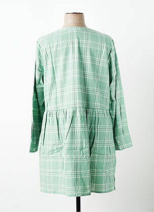 Robe mi-longue manches longues manches longues vert SHEEGO femme