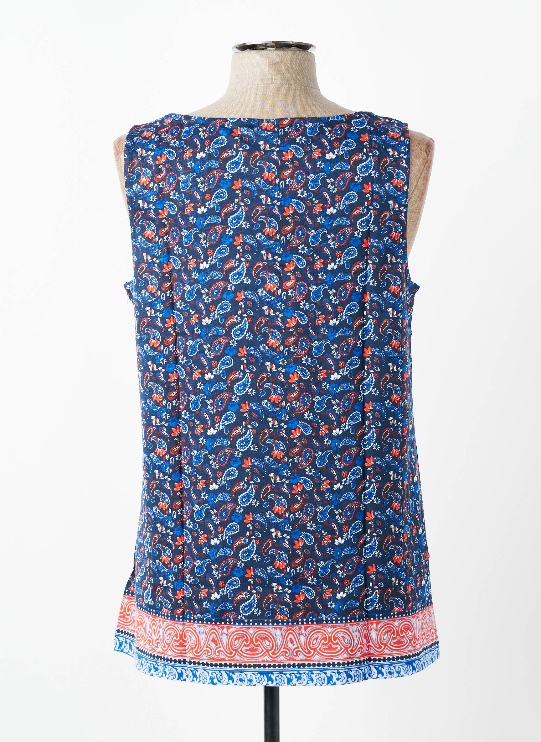Débardeur coupe droite sans manche bleu SHEEGO femme