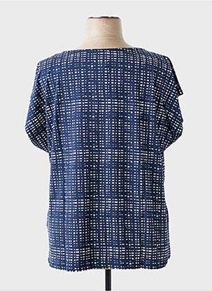 T-shirt coupe droite manches courtes bleu SHEEGO femme