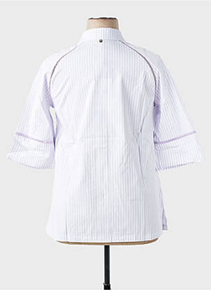 Tunique manches longues fermeture boutonnée sur le devant violet SHEEGO femme