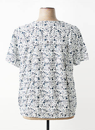Blouse tissage popeline manches courtes blanc SHEEGO femme
