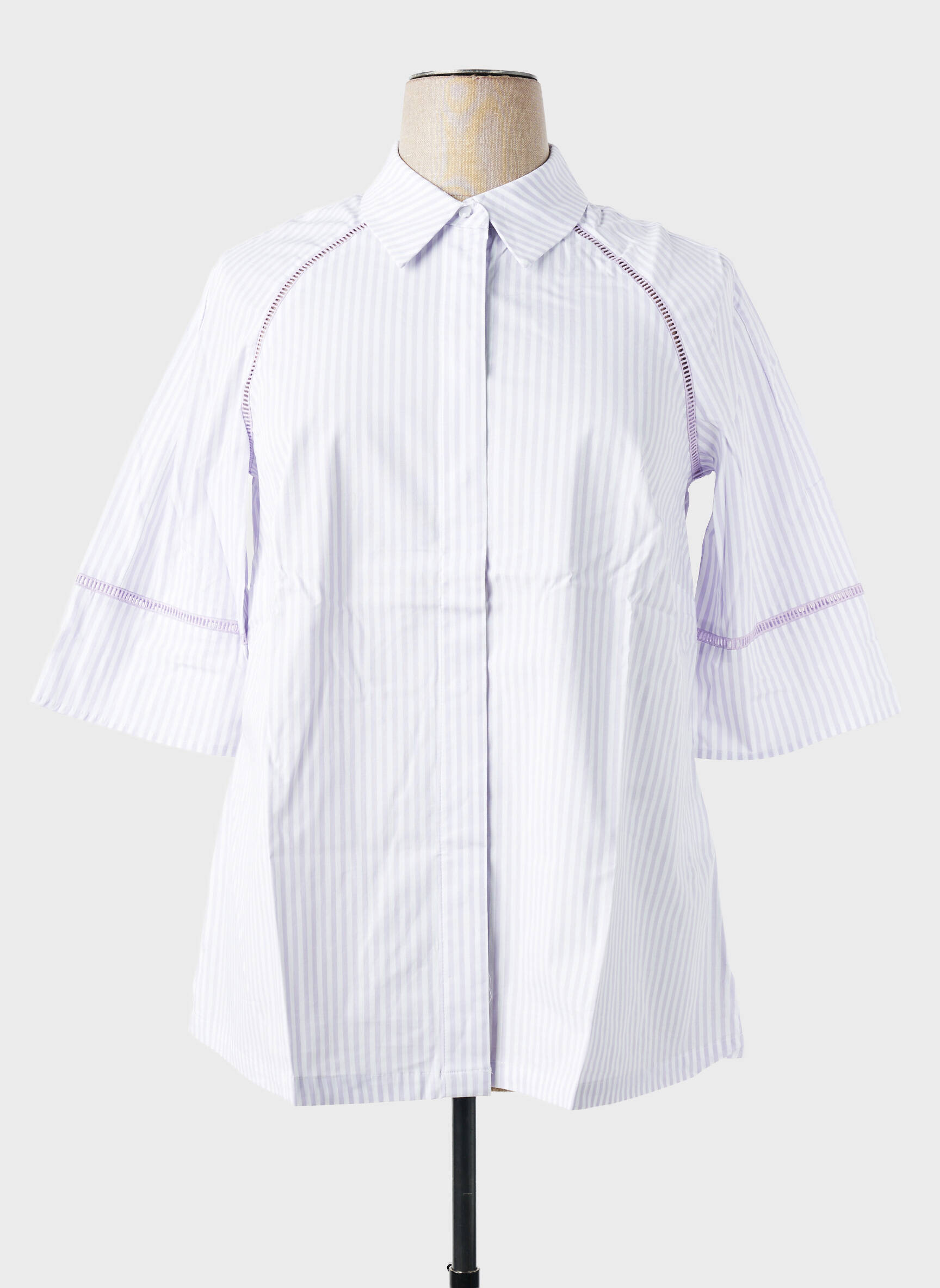 Tunique manches longues fermeture boutonnée sur le devant violet SHEEGO femme