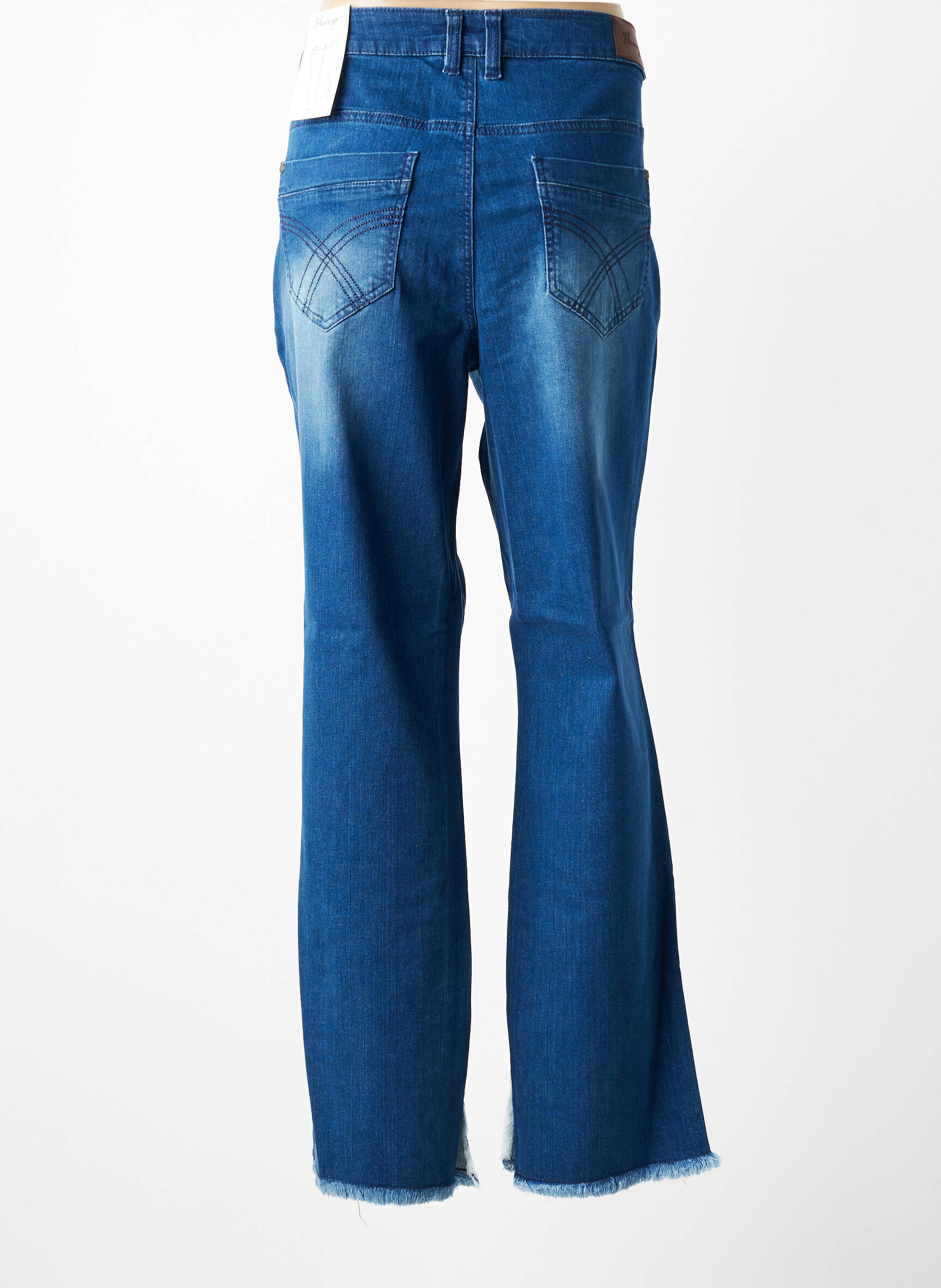 Jeans coupe droite stretch taille normale bleu SHEEGO femme