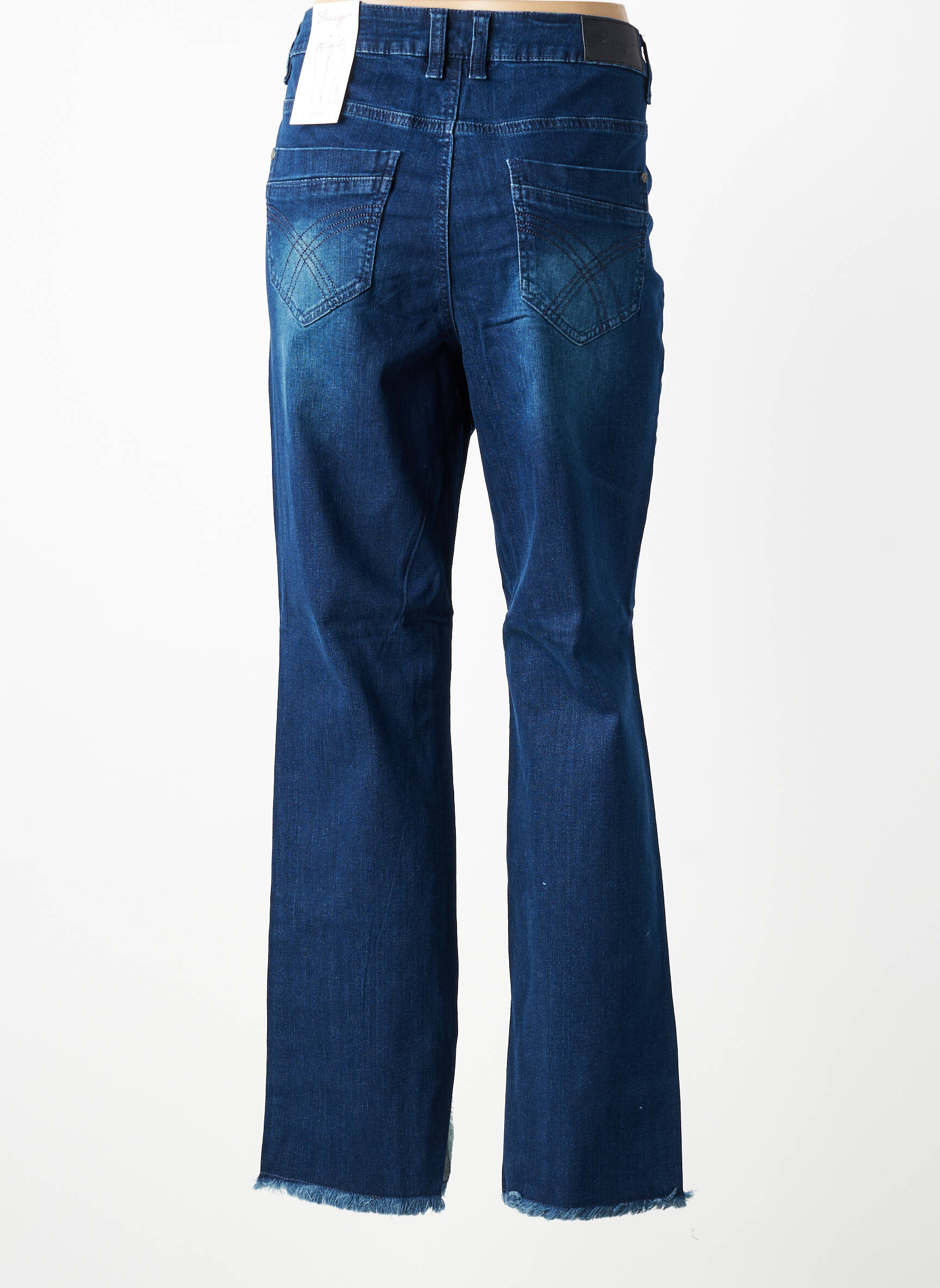 Jeans coupe droite stretch taille normale bleu SHEEGO femme
