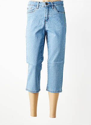 Pantacourt taille haute taille haute bleu SHEEGO femme