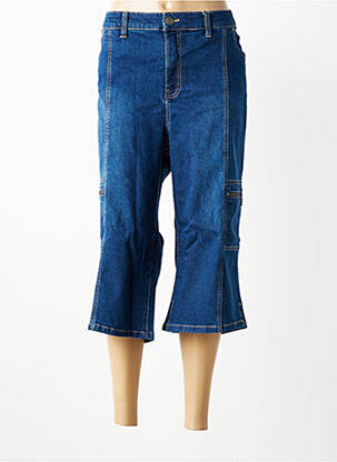 Pantacourt coupe droite taille normale bleu SHEEGO femme