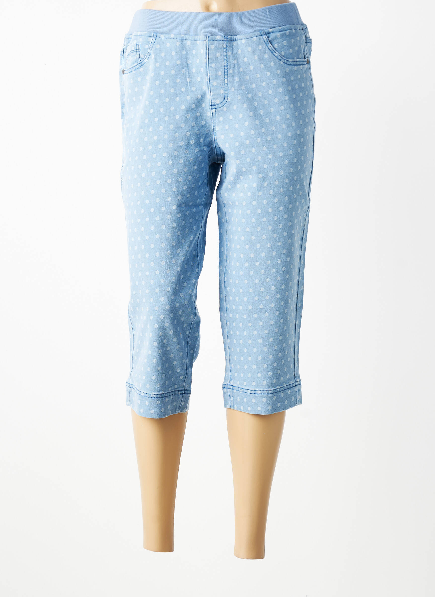 Corsaire tissage denim taille normale bleu SHEEGO femme
