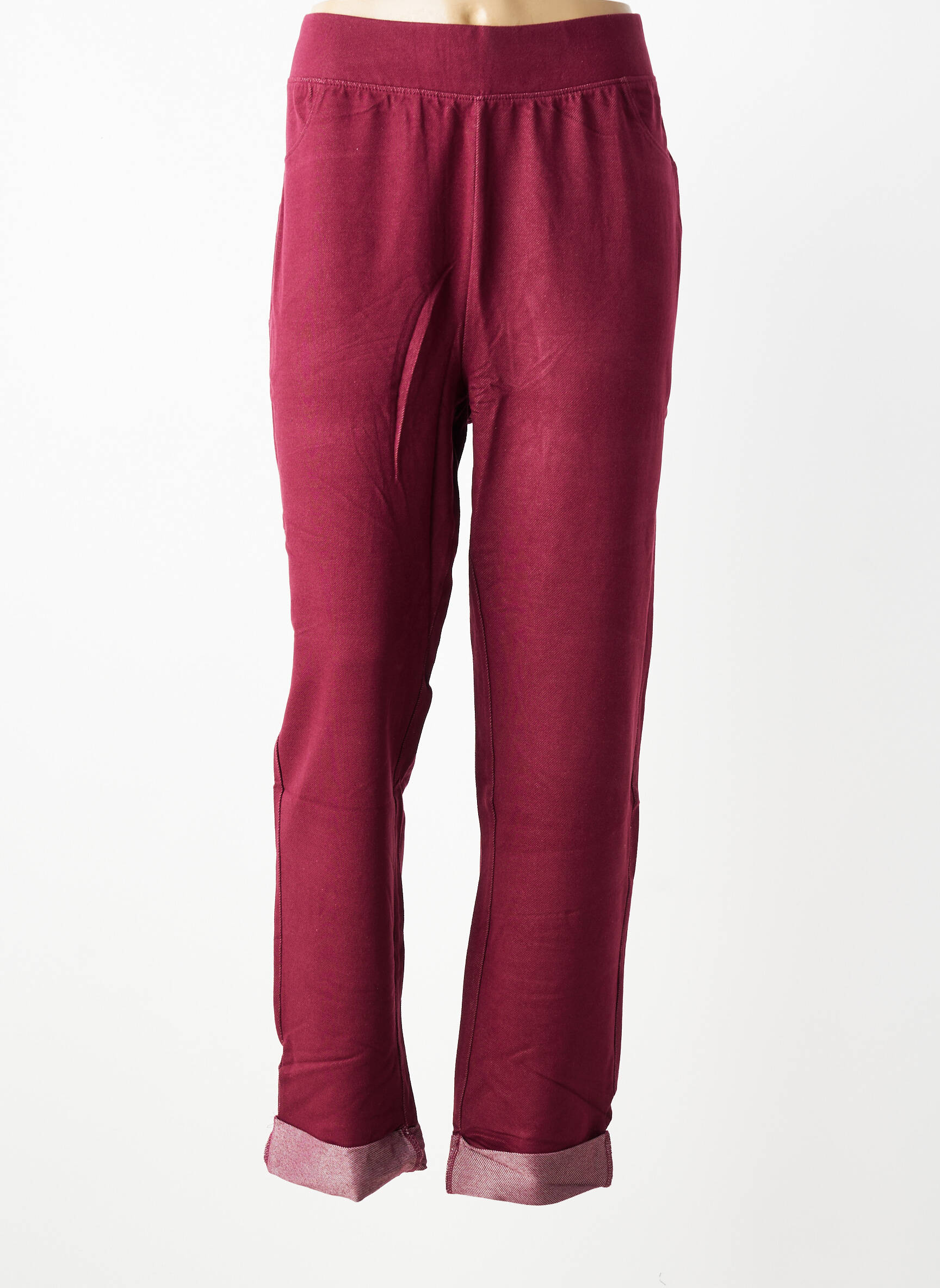 Pantalon slim taille élastique taille normale rouge SHEEGO femme