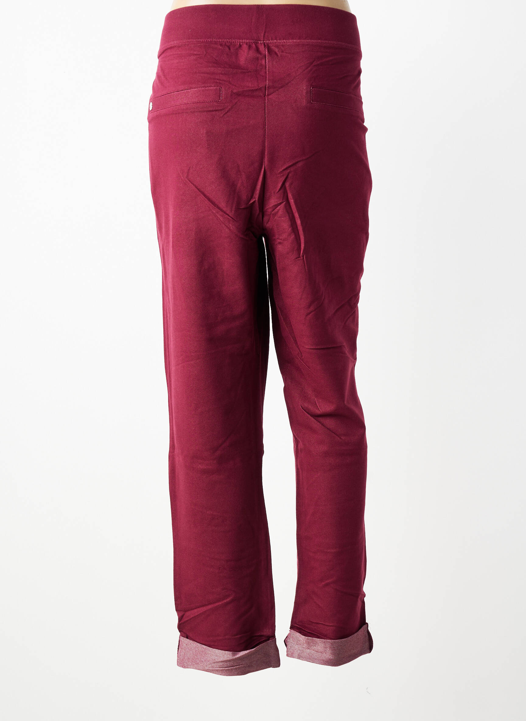 Pantalon slim taille élastique taille normale rouge SHEEGO femme