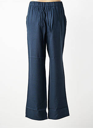 Pantalon droit tissage popeline taille normale bleu SHEEGO femme
