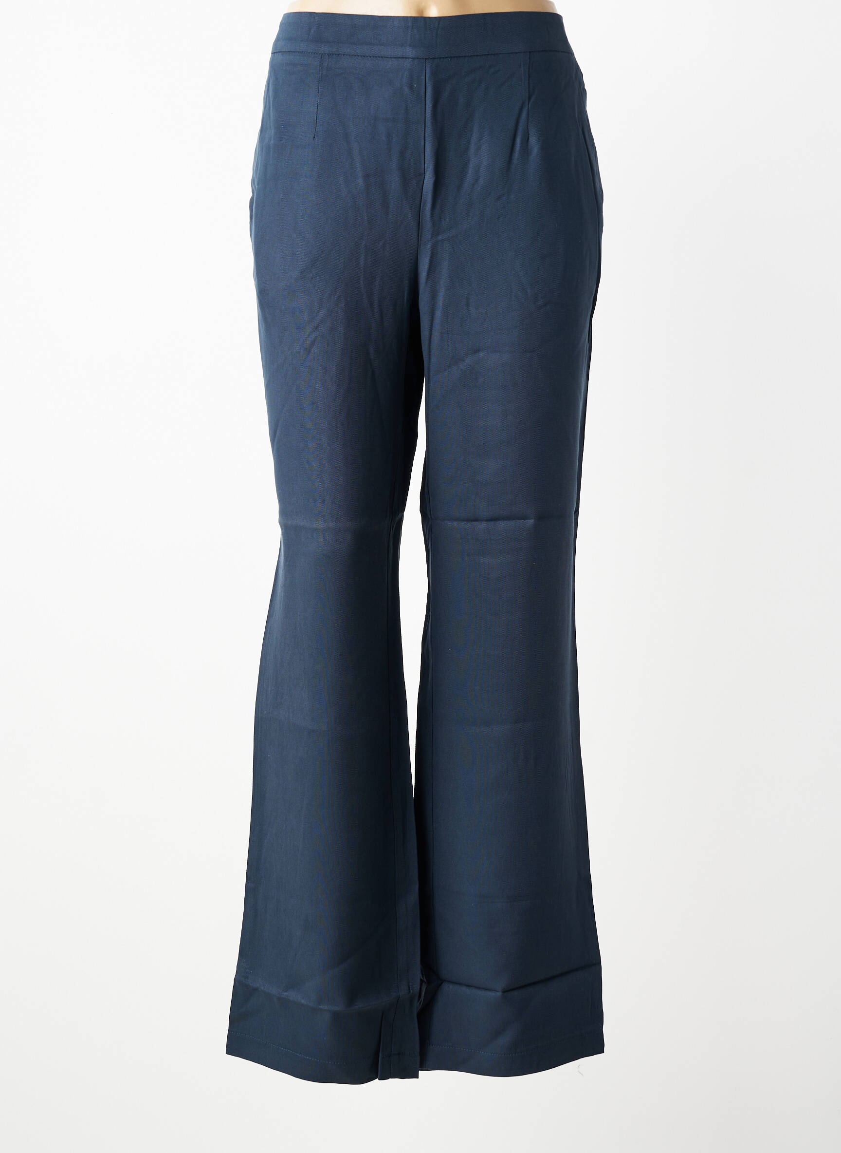 Pantalon droit tissage popeline taille normale bleu SHEEGO femme