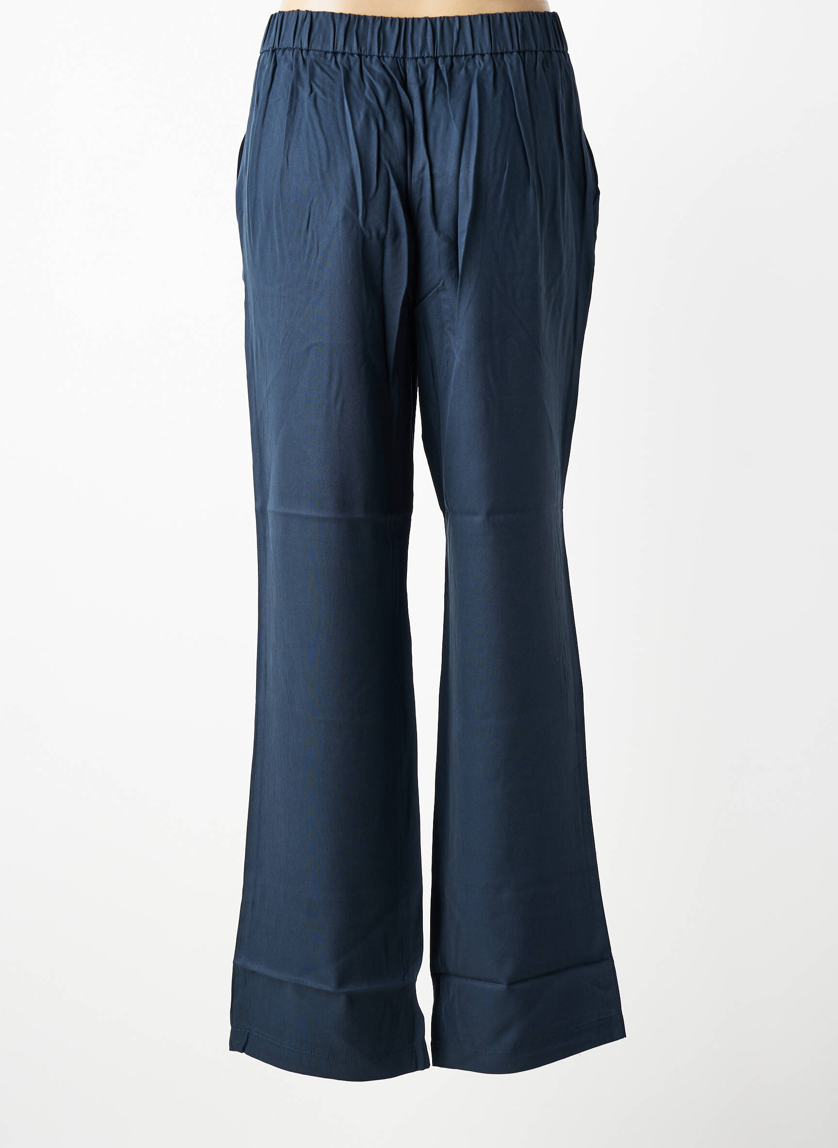 Pantalon droit tissage popeline taille normale bleu SHEEGO femme