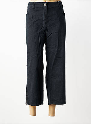 Pantalon 7/8 tissage popeline taille normale noir SHEEGO femme