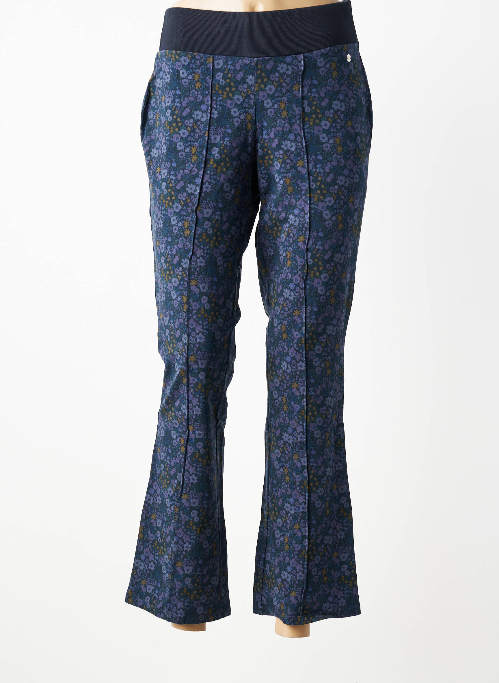 Pantalon flare stretch taille normale bleu SHEEGO femme