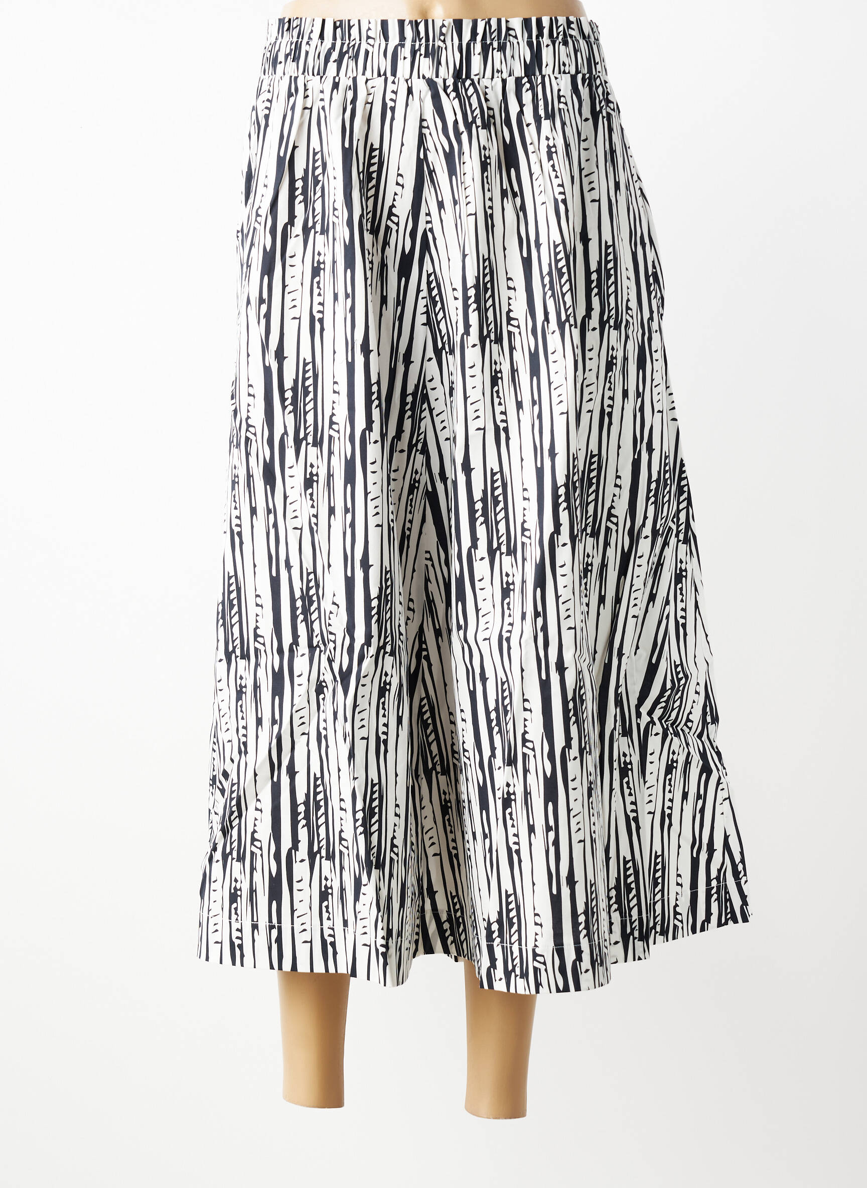 Jupe longue imprimé fantaisie blanc SHEEGO femme
