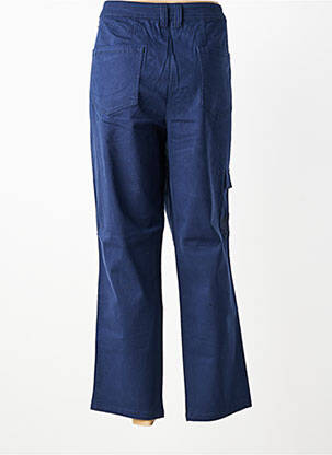 Pantalon droit tissage popeline taille normale bleu SHEEGO femme