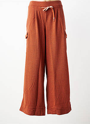 Pantalon large poches taille normale marron SHEEGO femme