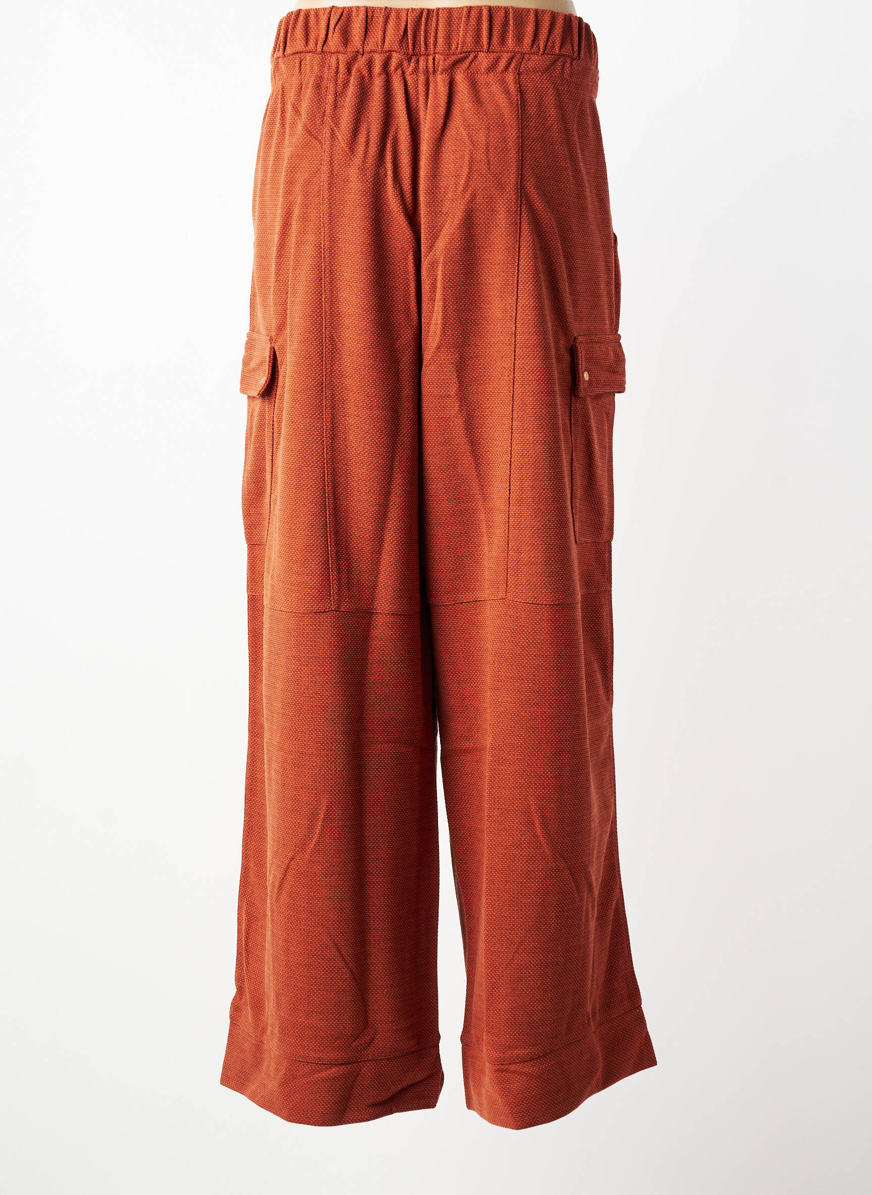 Pantalon large poches taille normale marron SHEEGO femme
