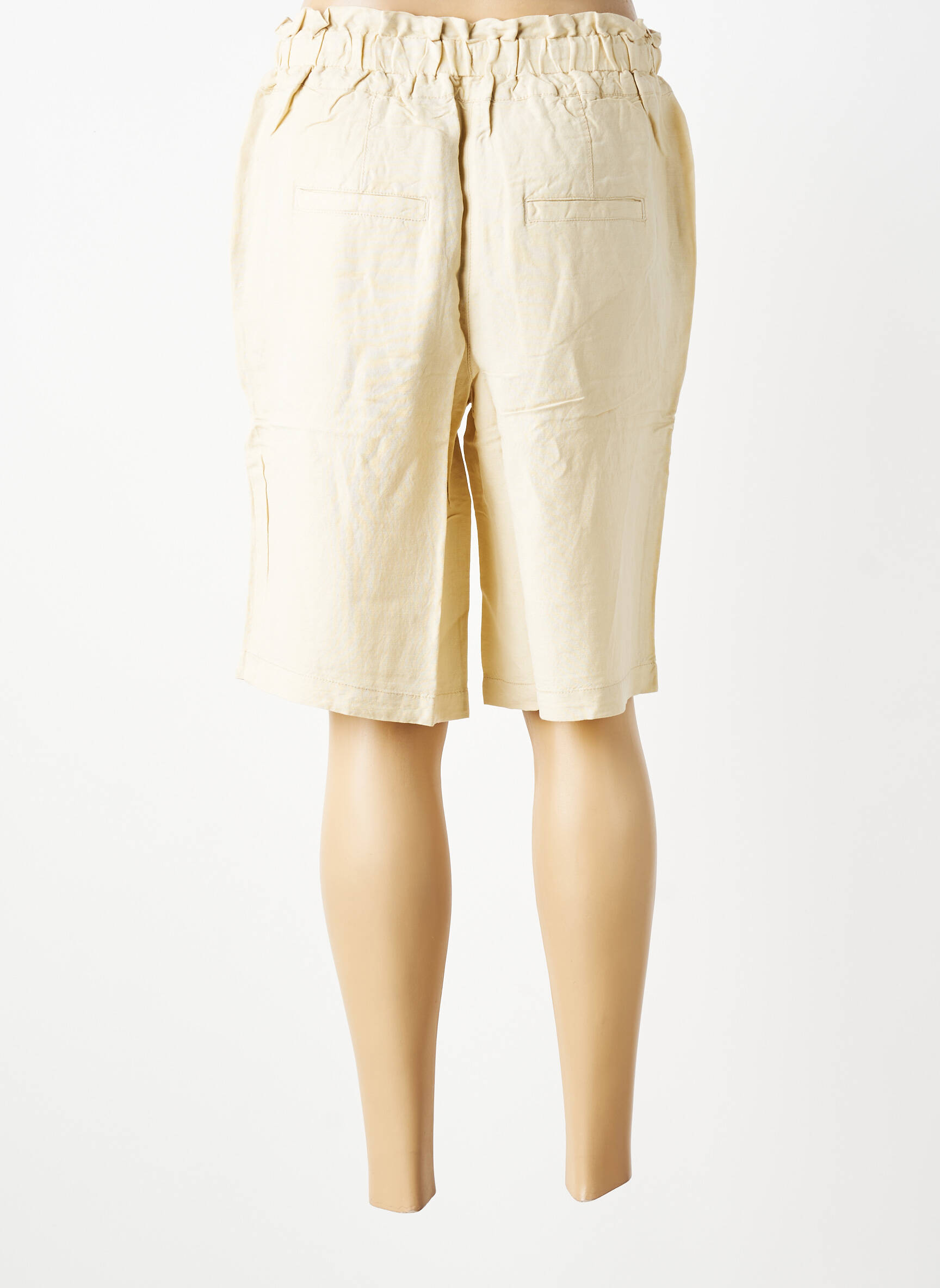 Bermuda taille élastique taille normale beige SHEEGO femme