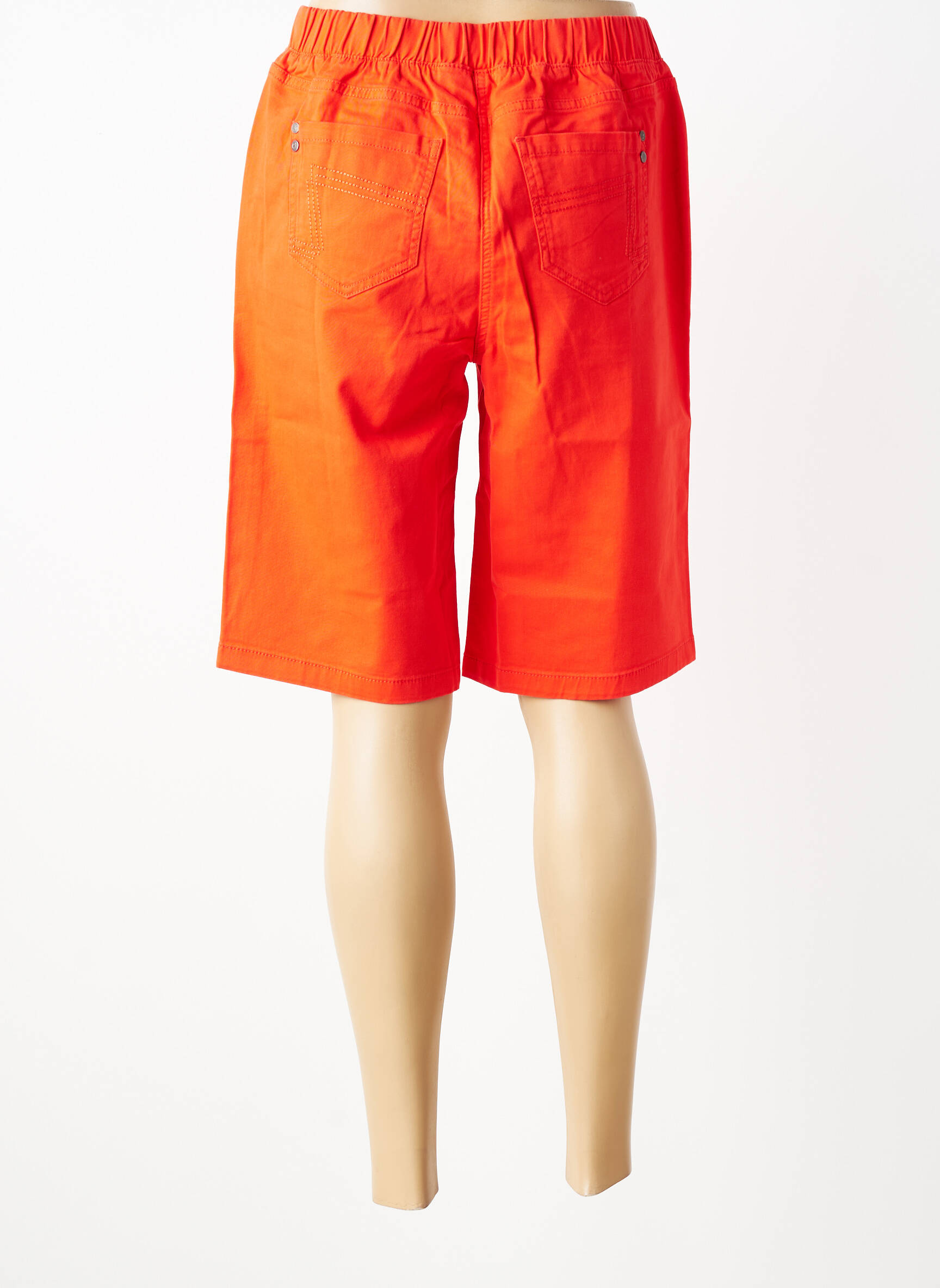 Bermuda taille élastique taille normale orange SHEEGO femme