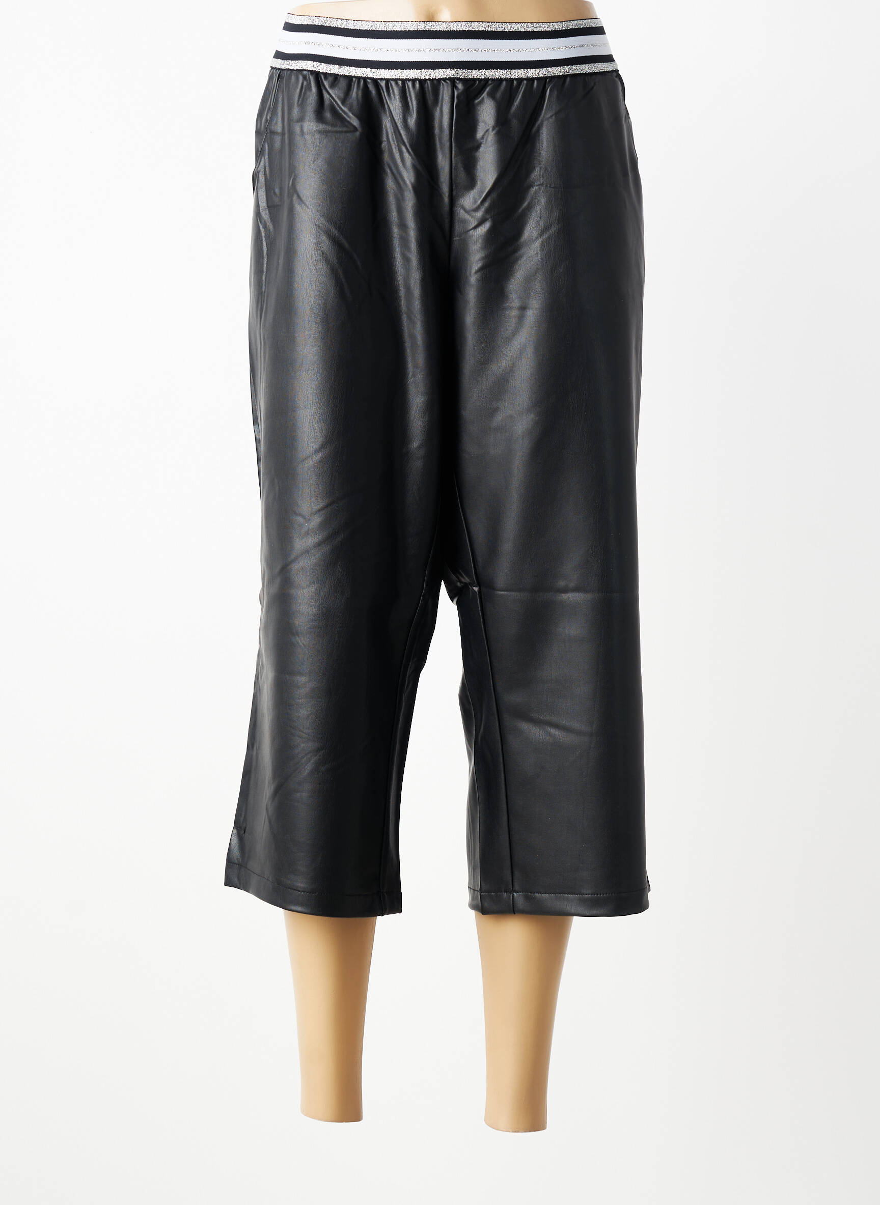 Pantacourt stretch taille normale noir SHEEGO femme