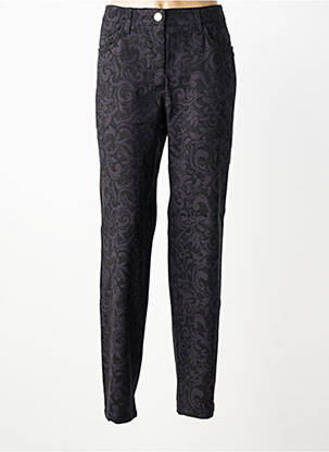 Pantalon slim tissage popeline taille normale noir SHEEGO femme