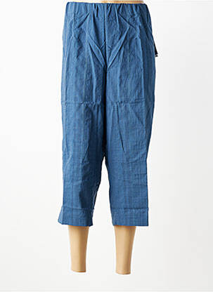 Pantacourt coupe droite taille normale bleu KJBRAND femme