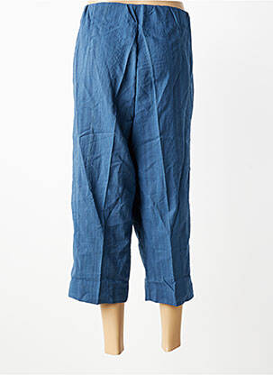 Pantacourt coupe droite taille normale bleu KJBRAND femme