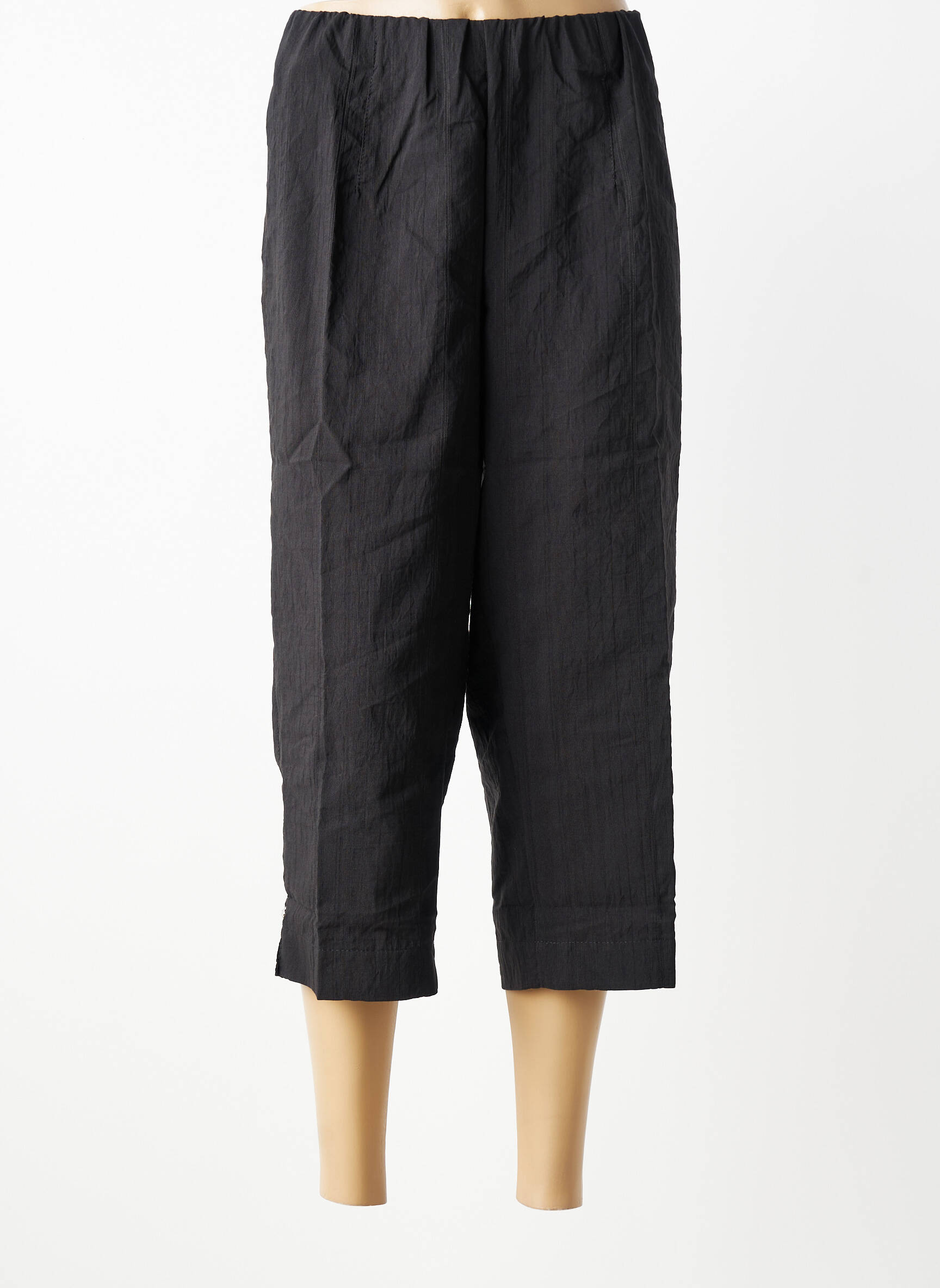 Pantacourt coupe droite taille normale noir KJBRAND femme