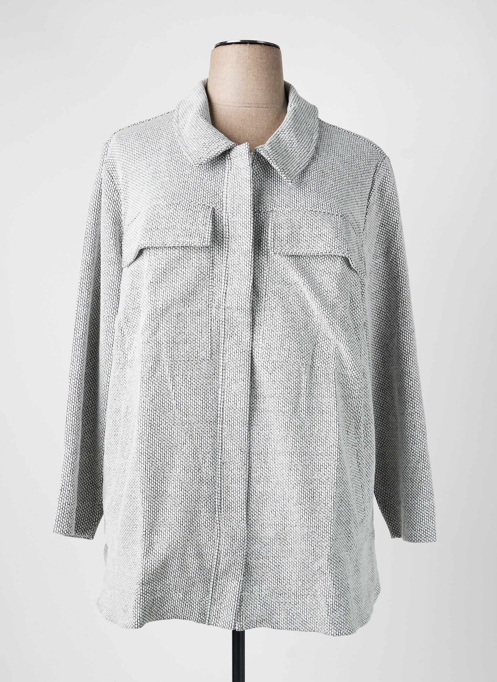 Veste casual coupe droite blanc SHEEGO femme