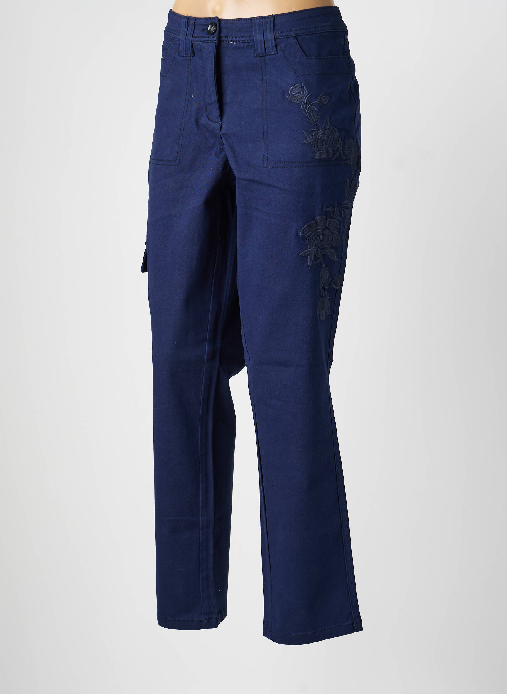 Pantalon slim stretch taille normale bleu SHEEGO femme