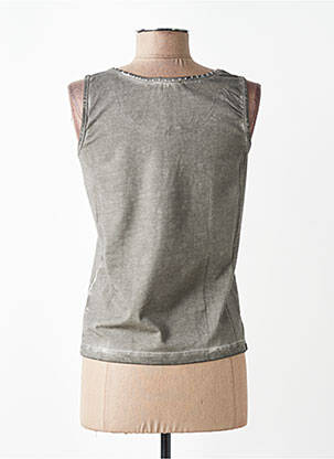 Débardeur stretch sans manche gris MANDARIN femme