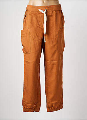 Pantalon droit tissage popeline taille normale orange SHEEGO femme