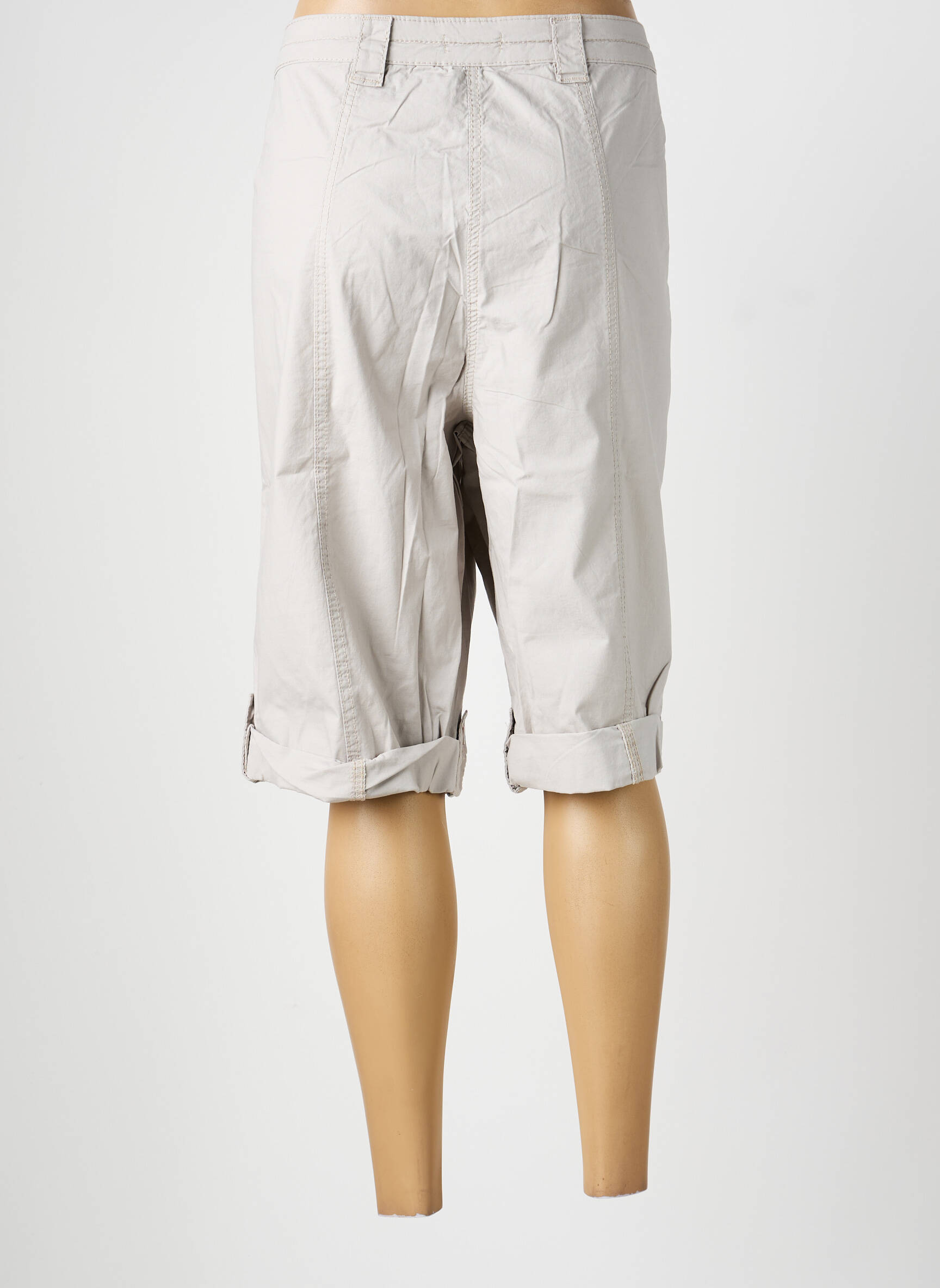 Bermuda coupe droite taille normale beige SHEEGO femme