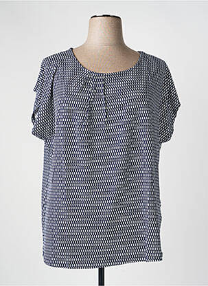 T-shirt imprimé fantaisie manches courtes bleu SHEEGO femme