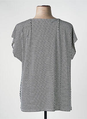 Blouse imprimé fantaisie manches courtes noir SHEEGO femme