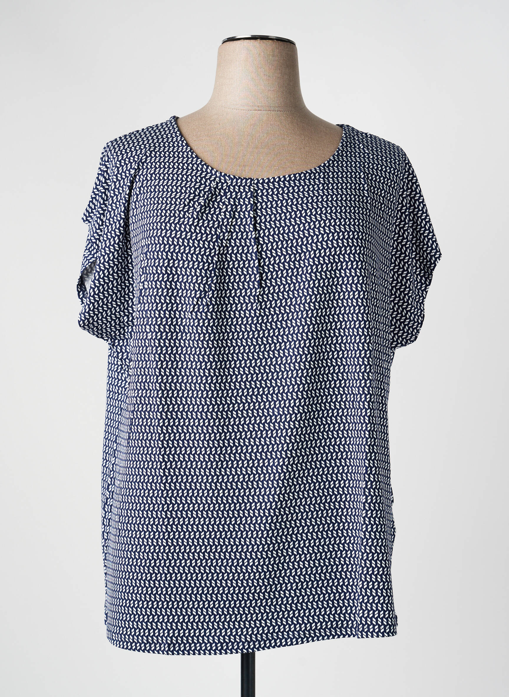 T-shirt imprimé fantaisie manches courtes bleu SHEEGO femme