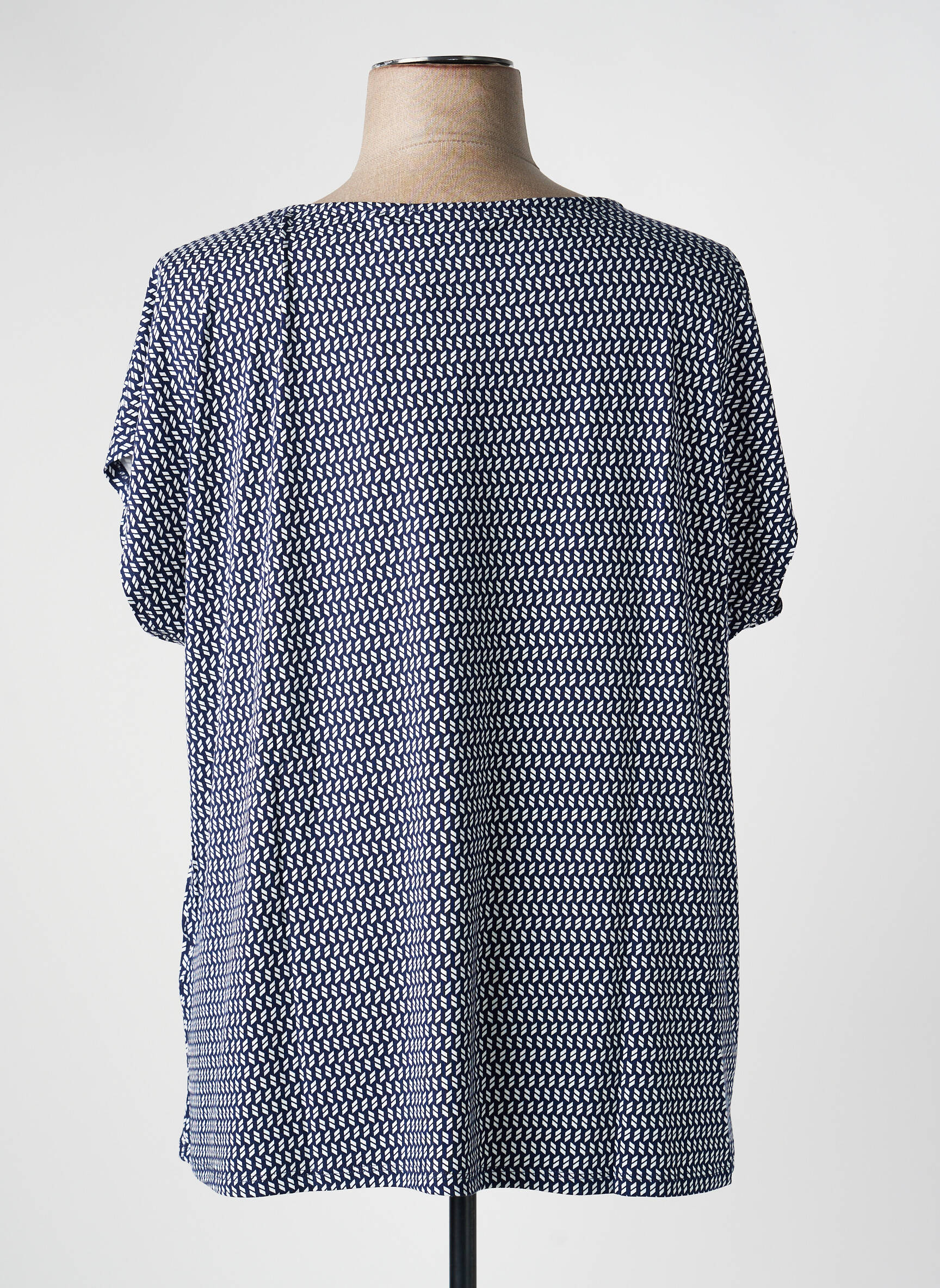 T-shirt imprimé fantaisie manches courtes bleu SHEEGO femme