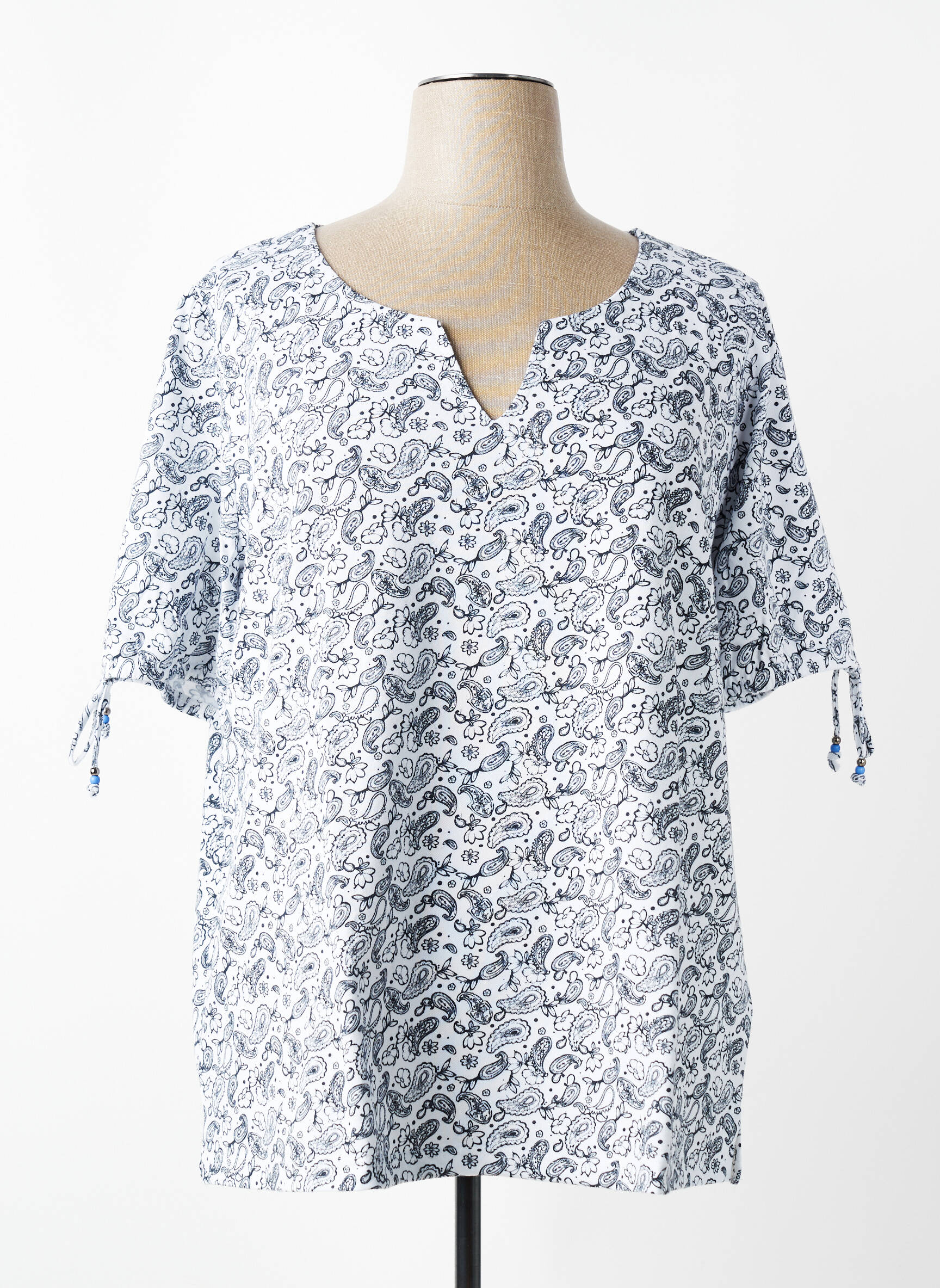 Top stretch manches courtes blanc SHEEGO femme