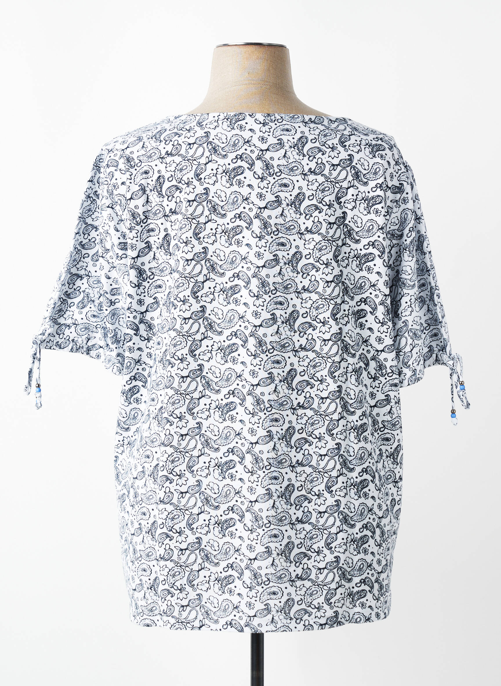 Top stretch manches courtes blanc SHEEGO femme